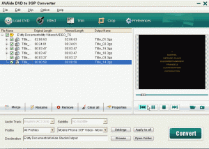 EZuse DVD To 3GP Converter screenshot