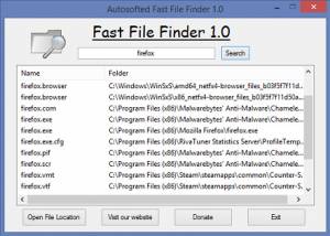 Fast File Finder by Autosofted screenshot