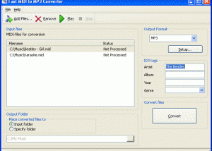 software - Fast MIDI to MP3 Converter 6.1 screenshot