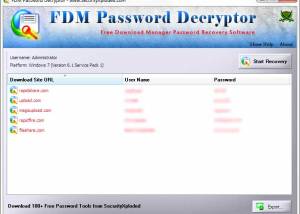 software - FDM Password Decryptor 5.5 screenshot