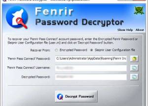 Fenrir Password Decryptor screenshot