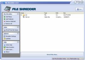 software - File Shredder 2.5 screenshot