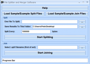 File Splitter and Merger Software screenshot