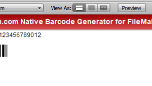 Filemaker GS1 DataBar Generator screenshot