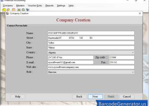 Financial Accounting Barcode Software screenshot