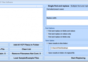 software - Find and Replace In Multiple VCF Files Software 7.0 screenshot