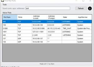 software - Find My Ports 1.0 screenshot
