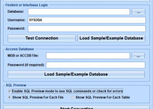 software - Firebird Tables To MS Access Converter Software 7.0 screenshot