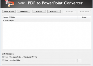 software - FirePDF PDF to PowerPoint Converter 12.0 screenshot