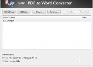 software - FirePDF PDF to Word Converter 12.0 screenshot