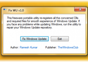 software - Fix WU Utility 1.0 screenshot