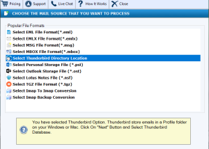 software - FixVare Thunderbird to NSF Converter 2.0 screenshot