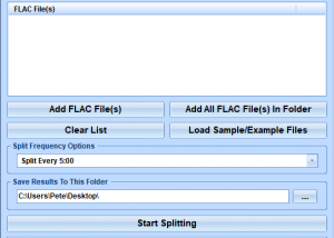 FLAC Splitter Software screenshot