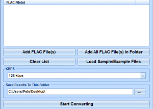 FLAC To MP3 Converter Software screenshot