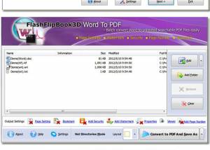 software - Flash Converter Free Word to PDF 2.7 screenshot