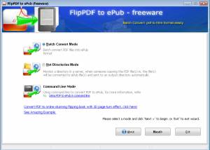 software - Flip PDF to ePUB - Freeware 2.8 screenshot
