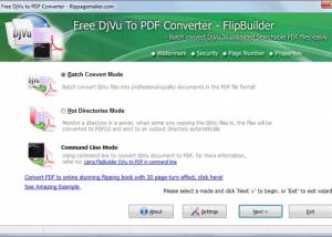 FlipPageMaker Free DjVu to PDF screenshot