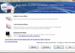 FlipPDF Free DJVU to PDF Converter screenshot
