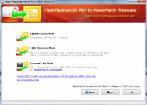 software - FlippingBook3D PDF to PowerPoint  Converter (Freeware) 2.6 screenshot