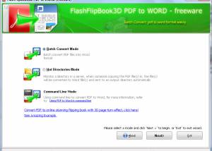 software - FlippingBook3D PDF to Word Converter 2.6 screenshot