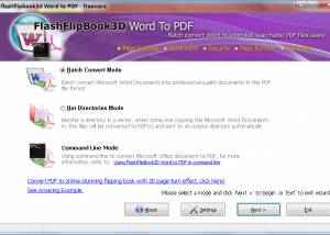 software - FlippingBook3D Word to PDF Conveter 2.6 screenshot