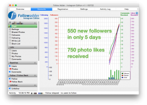 software - Follow Adder Instagram Marketing Tool 1.1.150812 screenshot