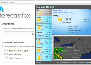 ForecastFox screenshot