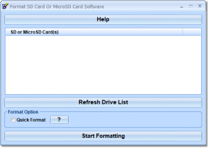software - Format SD Card Or MicroSD Card Software 7.0 screenshot