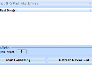 software - Format USB Or Flash Drive Software 7.0 screenshot