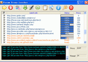 Forum Proxy Leecher screenshot