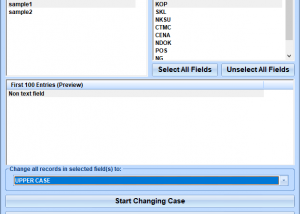 software - FoxPro Change Case To Proper, Upper, Lower & Sentence Software 7.0 screenshot