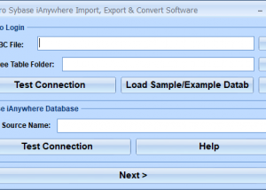 software - FoxPro Sybase iAnywhere Import, Export & Convert Software 7.0 screenshot