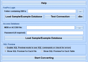 FoxPro Tables To MS Access Converter Software screenshot