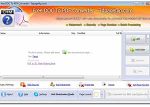 Free 3DPageFlip Doc to PDF Converter screenshot