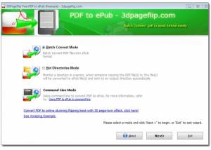 software - Free 3DPageFlip PDF to ePub Converter 1.0 screenshot