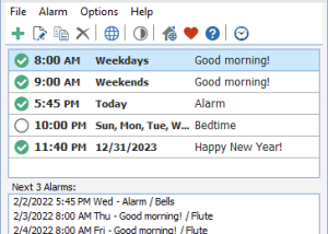 software - Free Alarm Clock Portable 5.2 screenshot