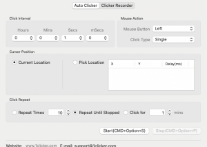 software - Free Auto Clicker for Mac 1.0 screenshot