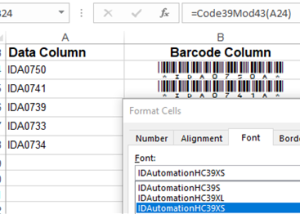 software - Free Code 39 Barcode Font 2022 screenshot