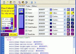 Free Colored ScrollBars screenshot