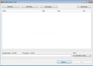 Free Disc Burner screenshot