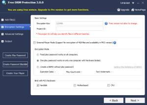 software - Free DRM Protection 4.4.0.2714 screenshot