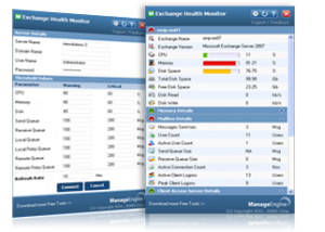 software - Free Exchange Health Monitor 2.0 screenshot