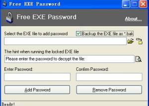 Free EXE Password screenshot