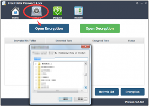 Free Folder Password Lock screenshot