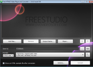 software - Free HTML5 Video Player and Converter 5.0.92.607 screenshot