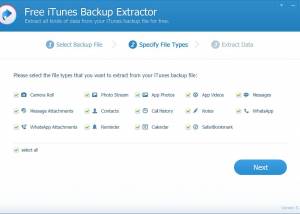 software - Free iTunes Backup Extractor 5.1.1.8 screenshot