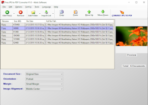 software - Free JPG to PDF Converter 4dots 1.4 screenshot