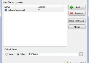 software - Free MIDI to MP3 Converter 1.0 screenshot