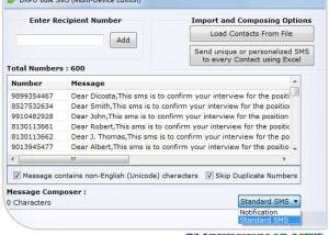Free Mobile SMS Software screenshot