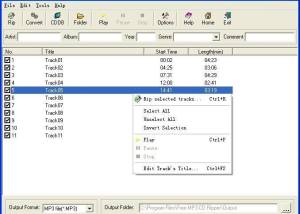 software - Free MP3 CD Ripper 3.0 screenshot